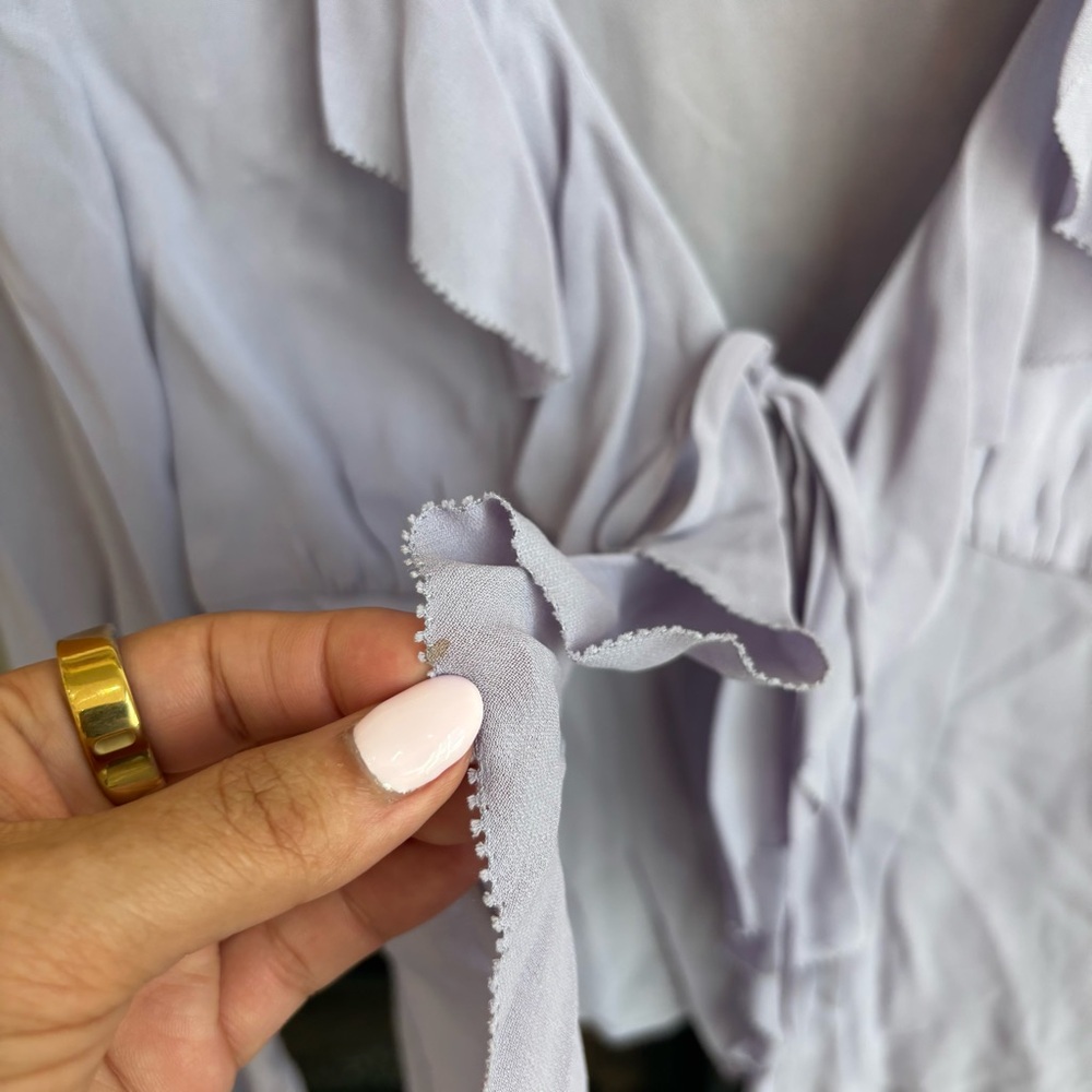 Reformation Lavender Ruffle Blouse - Picture 14 of 15